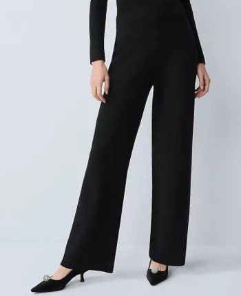 Ann Taylor Pants|The Wide Leg Sweater Pant Black