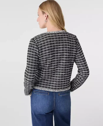 Ann Taylor Tops And Blouses|Tweed Jacket Black/White Multi