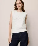 Ann Taylor Sweaters|All Sweaters|Tweed Sweater Shell Winter White