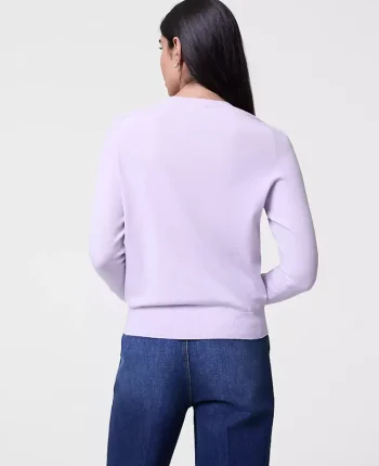 Ann Taylor Sweaters|All Sweaters|V-Neck Sweater Sunrise Lavender