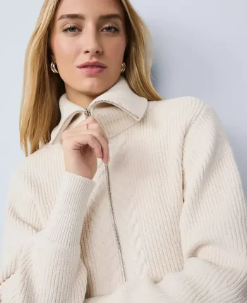 Ann Taylor Sweaters|All Sweaters|Weekend Collection Cable Sweater Jacket Popcorn