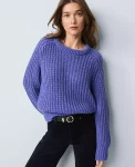 Ann Taylor Sweaters|All Sweaters|Weekend Collection Cozy Crew Neck Sweater Electric Periwinkle