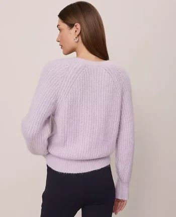 Ann Taylor Sweaters|All Sweaters|Weekend Collection Cozy Ribbed Cardigan Lavender Frost