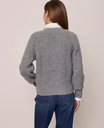Ann Taylor Sweaters|All Sweaters|Weekend Collection Cozy Ribbed Cardigan Medium Heather Grey