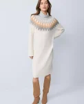 Ann Taylor Weekend Dresses|Dresses|Weekend Collection Fair Isle Sweater Midi Dress Grey