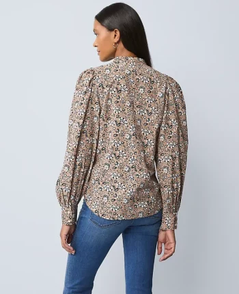 Ann Taylor Tops And Blouses|Weekend Tops|Weekend Collection Floral Button Down Shirt Flower Pot