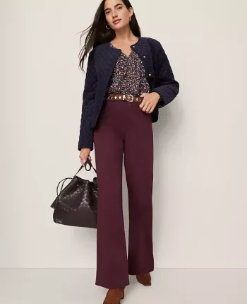 Ann Taylor Pants|Weekend Collection Go-Everywhere Flare Pant Poised Plum