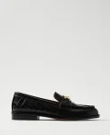Ann Taylor Weekend Shoes|Weekend Shoes|Weekend Collection Horsebit Croco Loafers Black
