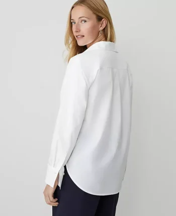 Ann Taylor Tops And Blouses|Weekend Collection Oversized Shirt White
