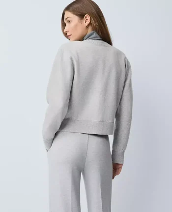 Ann Taylor Tops And Blouses|Weekend Tops|Weekend Collection Patch Pocket Jacket Medium Light Heather Grey