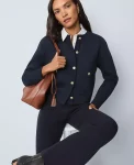 Ann Taylor Tops And Blouses|Weekend Tops|Weekend Collection Patch Pocket Jacket Night Sky