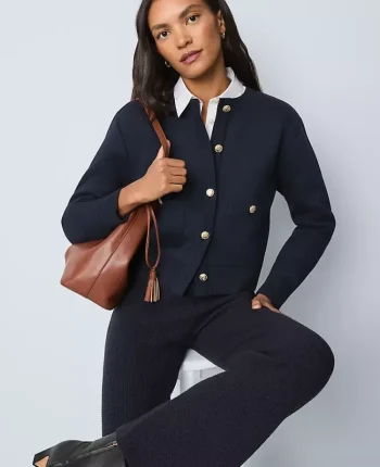 Ann Taylor Tops And Blouses|Weekend Tops|Weekend Collection Patch Pocket Jacket Night Sky