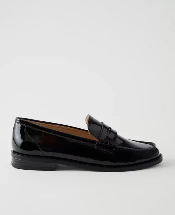 Ann Taylor Weekend Shoes|Weekend Shoes|Weekend Collection Patent Penny Loafer Black