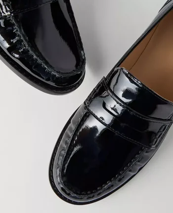 Ann Taylor Weekend Shoes|Weekend Shoes|Weekend Collection Patent Penny Loafer Black
