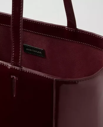 Ann Taylor Weekend Accessories|Weekend Accessories|Weekend Collection Patent Tote Cherry Pie