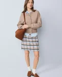 Ann Taylor Weekend Skirts|Skirts|Weekend Collection Plaid A-Line Skirt Peaceful Periwinkle