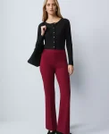 Ann Taylor Pants|Weekend Pants & Jeans|Weekend Collection Ponte Flare Pant Cherry Pie