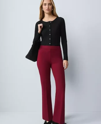 Ann Taylor Pants|Weekend Pants & Jeans|Weekend Collection Ponte Flare Pant Cherry Pie