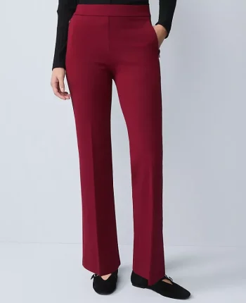 Ann Taylor Pants|Weekend Pants & Jeans|Weekend Collection Ponte Flare Pant Cherry Pie