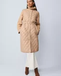 Ann Taylor Jackets And Blazers|Weekend Jackets|Weekend Collection Quilted Long Puffer Vest Cafe Au Lait