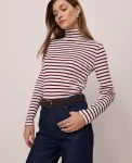 Ann Taylor Tops And Blouses|Weekend Tops|Weekend Collection Striped Turtleneck Top Cherry Pie