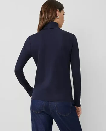 Ann Taylor Tops And Blouses|Weekend Collection Turtleneck Top Night Sky