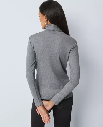 Ann Taylor Tops And Blouses|Weekend Tops|Weekend Collection Turtleneck Top Medium Heather Grey