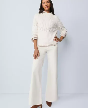 Ann Taylor Pants|Weekend Pants & Jeans|Weekend Collection Wide Leg Corduroy Pant Winter White