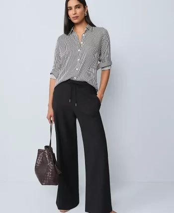 Ann Taylor Pants|Wide Leg Jogger Pant Black