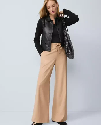 Ann Taylor Pants|Wide Leg Jogger Pant Cafe Au Lait